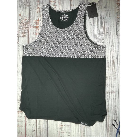Rawgear Men's Black and White Geometric Athletic Tank Top Performance Sz 2XL NWT - Picture 1 of 4